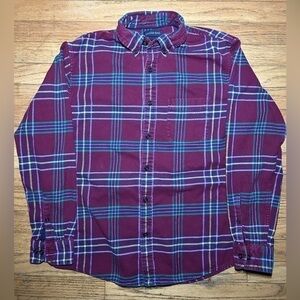 Lands End Heavy Flannel Button Down Shirt Men’s Medium